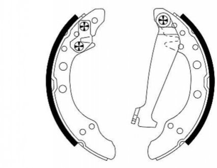 Гальмівні колодки зад. Fabia/Golf 200*40 HELLA 8DB355001-311 (фото 1)