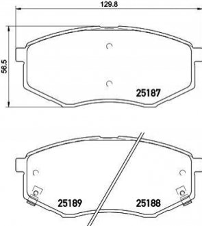 Гальмівні колодки перед. Hyundai ix20/ix35 10- /Kia Sportage (SL) 10- (Mando) HELLA 8DB355019-791 (фото 1)