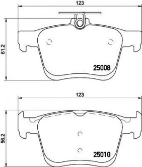 Гальмівні колодки дискові HELLA 8DB355020271 (фото 1)