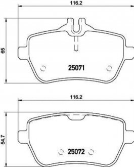 Гальмівні колодки зад. MB SL R231 12- HELLA 8DB355020-471 (фото 1)