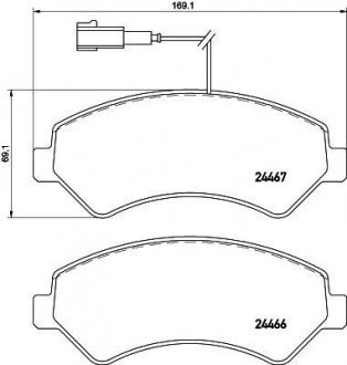 Дисковые тормозные колодки HELLA 8DB355021281 (фото 1)