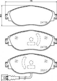 Дисковые тормозные колодки HELLA 8DB355021971 (фото 1)