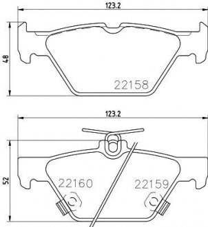 Гальмівні колодки дискові зад. Subaru Outback 2.0 D 2015- HELLA 8DB355023341 (фото 1)