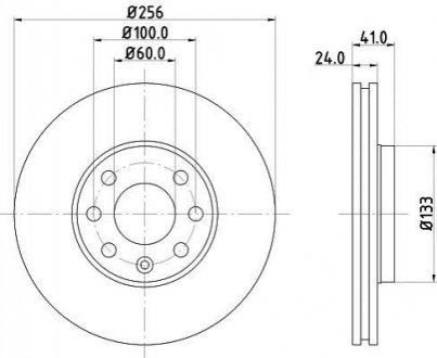 Гальмівний диск Astra/Corsa 94-11 (PRO) HELLA 8DD355106-051 (фото 1)