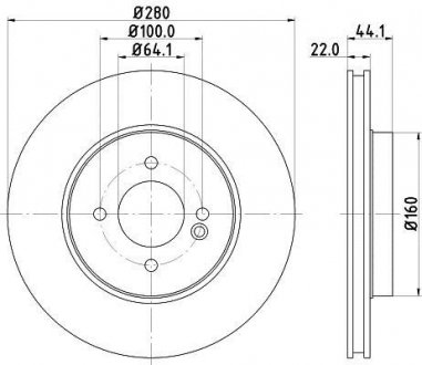 BMW Диск тормозной передн.Mini 06- HELLA 8DD 355 113-751 (фото 1)