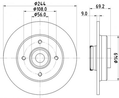 Tarcza ham. malow. tył +łoż.+magnet.ring CI OP PE HELLA 8DD355132161 (фото 1)