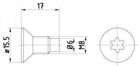 Болт HELLA 8DZ 355 209-041 (фото 1)