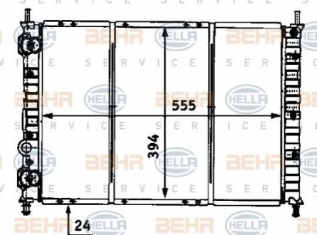 Радиатор охолоджування HELLA 8MK 376 718-211 (фото 1)