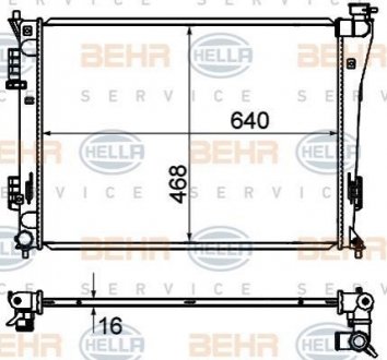 Радіатор охолоджування HELLA 8MK 376 735-251 (фото 1)