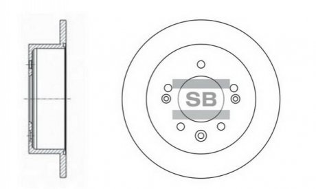 Диск тормозной HYUNDAI ELANTRA 06- AVANTE 06- Hi-Q (SANGSIN) SD1020 (фото 1)