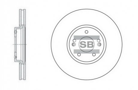Диск тормозной HYUNDAI VERACRUZ 06- передн. Hi-Q (SANGSIN) SD1053 (фото 1)