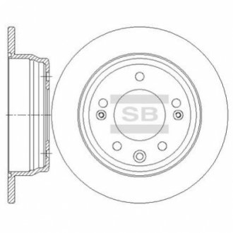 Диск тормозной HYUNDAI i30 (FD) 1.4, 1.6, 2.0, 1.6 CRDI, 2.0 CRDI Hi-Q (SANGSIN) SD1081 (фото 1)