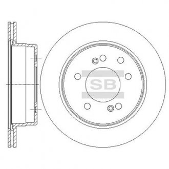 Гальмівний диск задній Hi-Q (SANGSIN) SD3043 (фото 1)