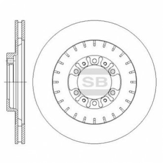 Диск тормозной MITSUBISHI PAJERO SPORTS Hi-Q (SANGSIN) SD4322 (фото 1)