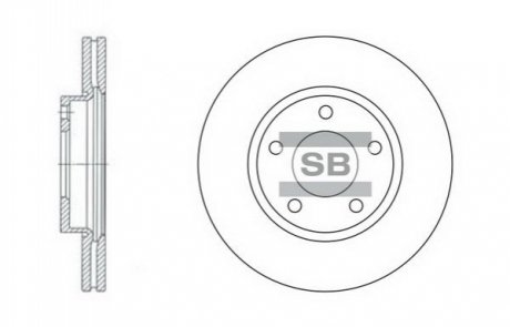 Гальмівний диск Hi-Q (SANGSIN) SD4401 (фото 1)