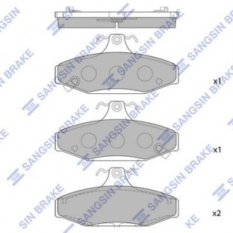 Комплект гальмівних колодок - дискові Hi-Q (SANGSIN) SP1066 (фото 1)