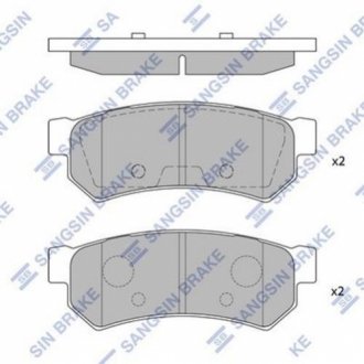 Колодка торм. CHEVROLET LACETTI 07- задн. Hi-Q (SANGSIN) SP1257 (фото 1)