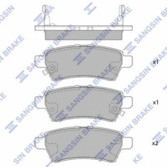 Колодка гальм. NISSAN PATHFINDER,PICKUP (вир-во) Hi-Q (SANGSIN) SP1477 (фото 1)