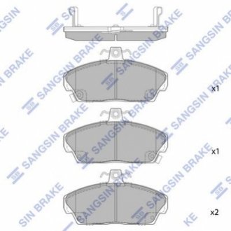 Колодка тормозная перед. HONDA CIVIC MB#/MA# 95- MB#/MC# 88- Hi-Q (SANGSIN) SP1571 (фото 1)