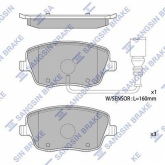 Колодка торм. SEAT IBIZA IV (6L1) 02-09 (D1437) передн. Hi-Q (SANGSIN) SP1806A (фото 1)