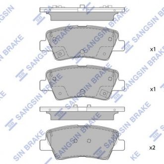 Кт. Гальмiвнi колодки Hi-Q (SANGSIN) SP1851 (фото 1)