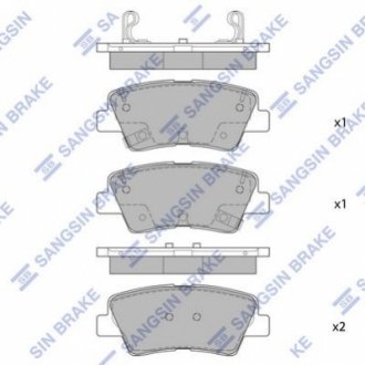 Колодка торм. диск. HYUNDAI ELANTRA (AD) 17- задн. Hi-Q (SANGSIN) SP1907 (фото 1)