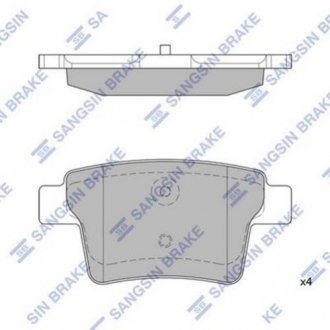 Комплект гальмівних колодок з 4 шт. дисків Hi-Q (SANGSIN) SP2095 (фото 1)