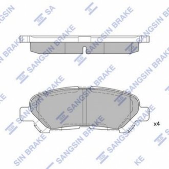 Колодка торм. диск. TOYOTA HIGHLANDER задн. Hi-Q (SANGSIN) SP2136 (фото 1)