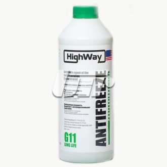 Антифриз ANTIFREEZE G11 концентрат зелений 1,5л HighWay 10024 (фото 1)