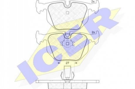 Комплект гальмівних колодок (дискових) ICER 181552 (фото 1)