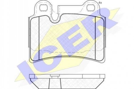 Комплект гальмівних колодок (дискових) ICER 181951 (фото 1)