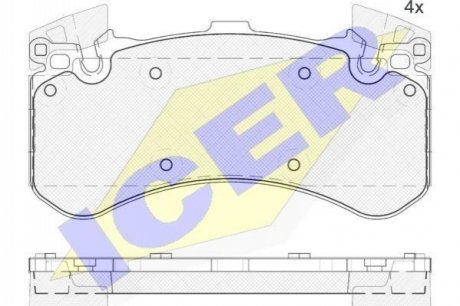 Комплект гальмівних колодок (дискових) ICER 182070 (фото 1)