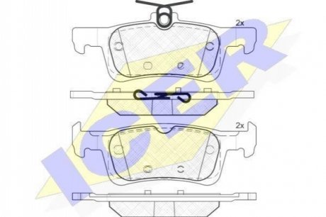 Комплект гальмівних колодок (дискових) ICER 182174 (фото 1)