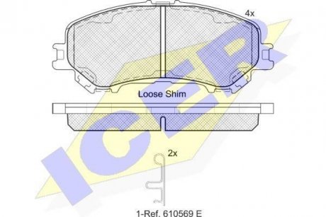 Колодки гальмівні (задні) MB Vito (W447) 14- (Brembo) Q+ ICER 182181200 (фото 1)