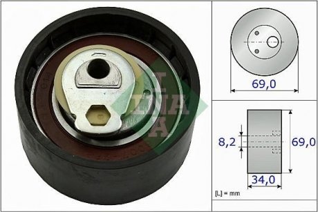 Ролик паска приводного Fiat Ducato 2.3 JTD 04.02- INA 531050510 (фото 1)