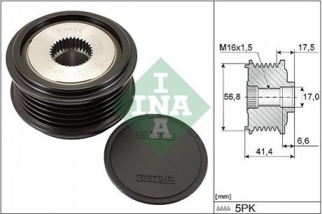 Ролик alternatora INA 535 0071 30 (фото 1)