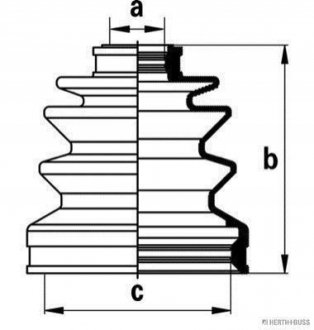 Пильник ШРКШ резиновый + змазка JAKOPARTS J2884001 (фото 1)