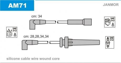 Дроти запалення, набір Janmor AM71 (фото 1)