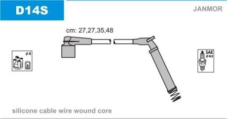 Дроти запалення, набір Janmor D14S (фото 1)