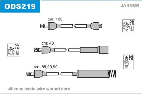 Провода в/в (силикон) Janmor ODS219 (фото 1)