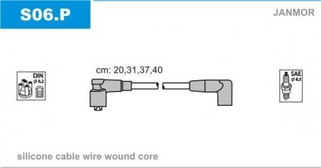 Дроти запалення, набір Janmor S06P (фото 1)