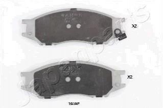 Гальмівні колодки, дискове гальмо (набір) JAPANPARTS PA-150AF (фото 1)