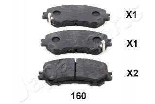 NISSAN колодки гальм. передние Qashqai 1,2-1,6 13-, X-Trail 1,6 13- JAPANPARTS PA-160AF (фото 1)