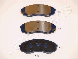 Гальмівні колодки, дискове гальмо (набір) JAPANPARTS PA-K19AF (фото 1)