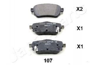 NISSAN гальмівні колодки задн.Qashqai 13- JAPANPARTS PP-107AF (фото 1)