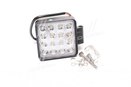 Фара LED квадратная 48W, 16 ламп, 110*164мм, узкий луч 12/24V 6000K (ТМ) JUBANA 453701051 (фото 1)