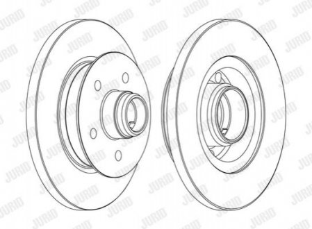 Тормозной диск (передний) VW T3 1979 - 1992 (258x16) Jurid 561437JC-1 (фото 1)