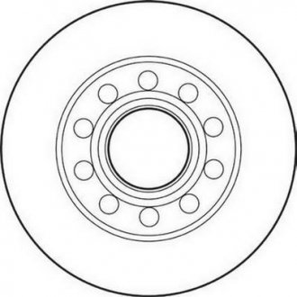 VW Диск тормозной задний 245mm Audi 80,A4 00-,Seat Exeo 08- Jurid 562192JC (фото 1)