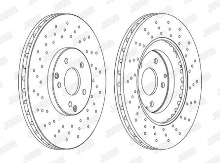 DB Диск гальмівний передн.W203 02- Jurid 562354JC-1 (фото 1)