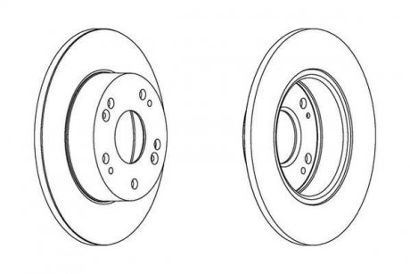 HONDA Диск гальмівний задн. Accord 2.0/2.4 03- Jurid 562542JC (фото 1)